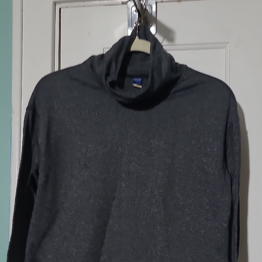 Champion woMen's Dark Gray Turtleneck Sweater Crop Top